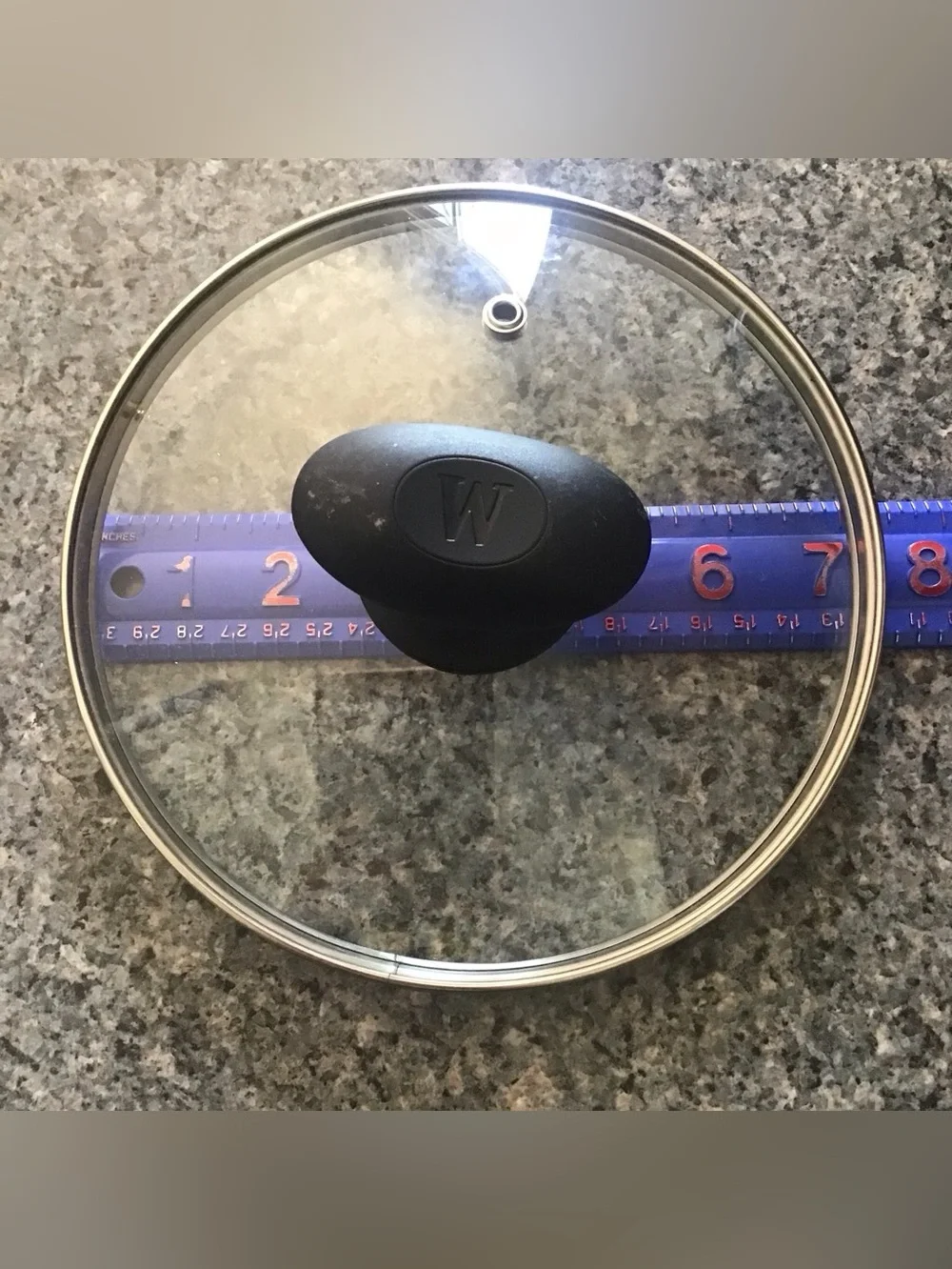 Glass Replacement Pan Pot Lid Only Black Knob 